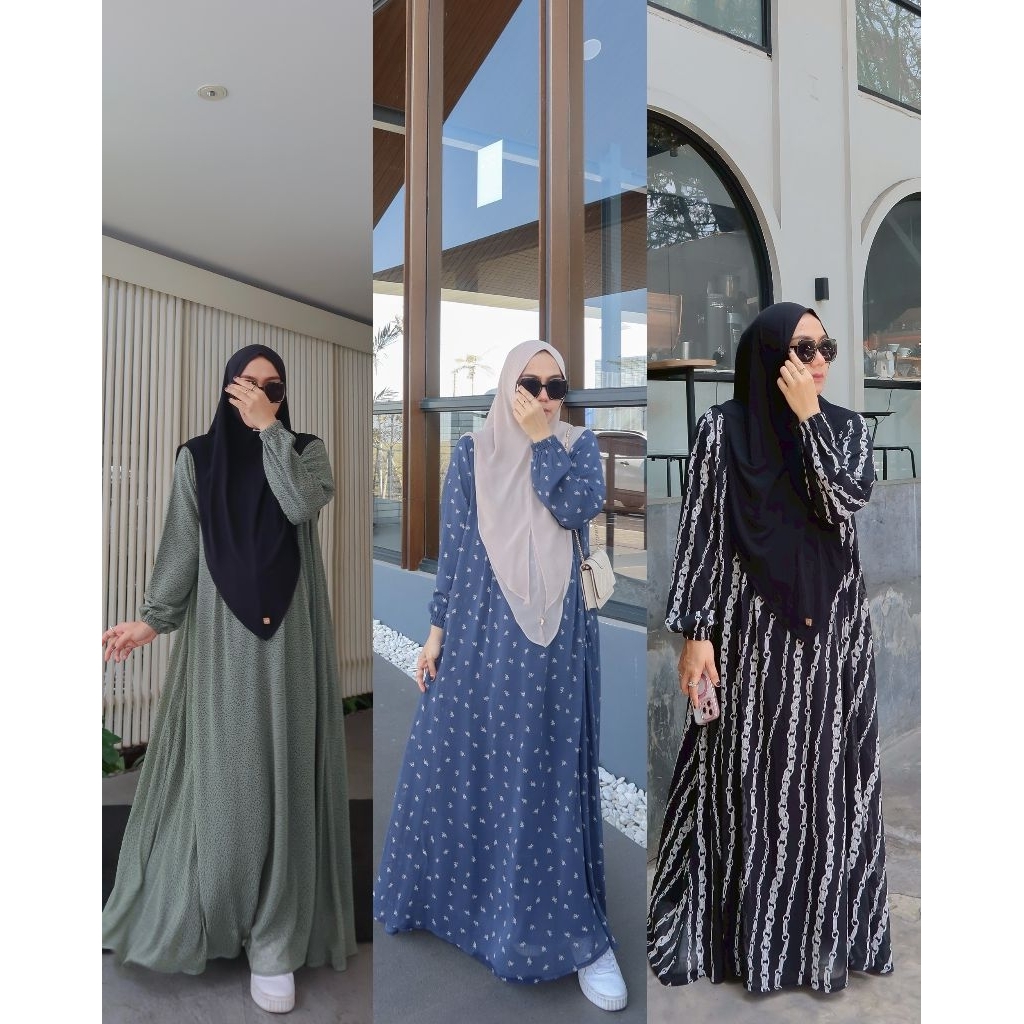 Gamis ceruty motif by Zafeetri