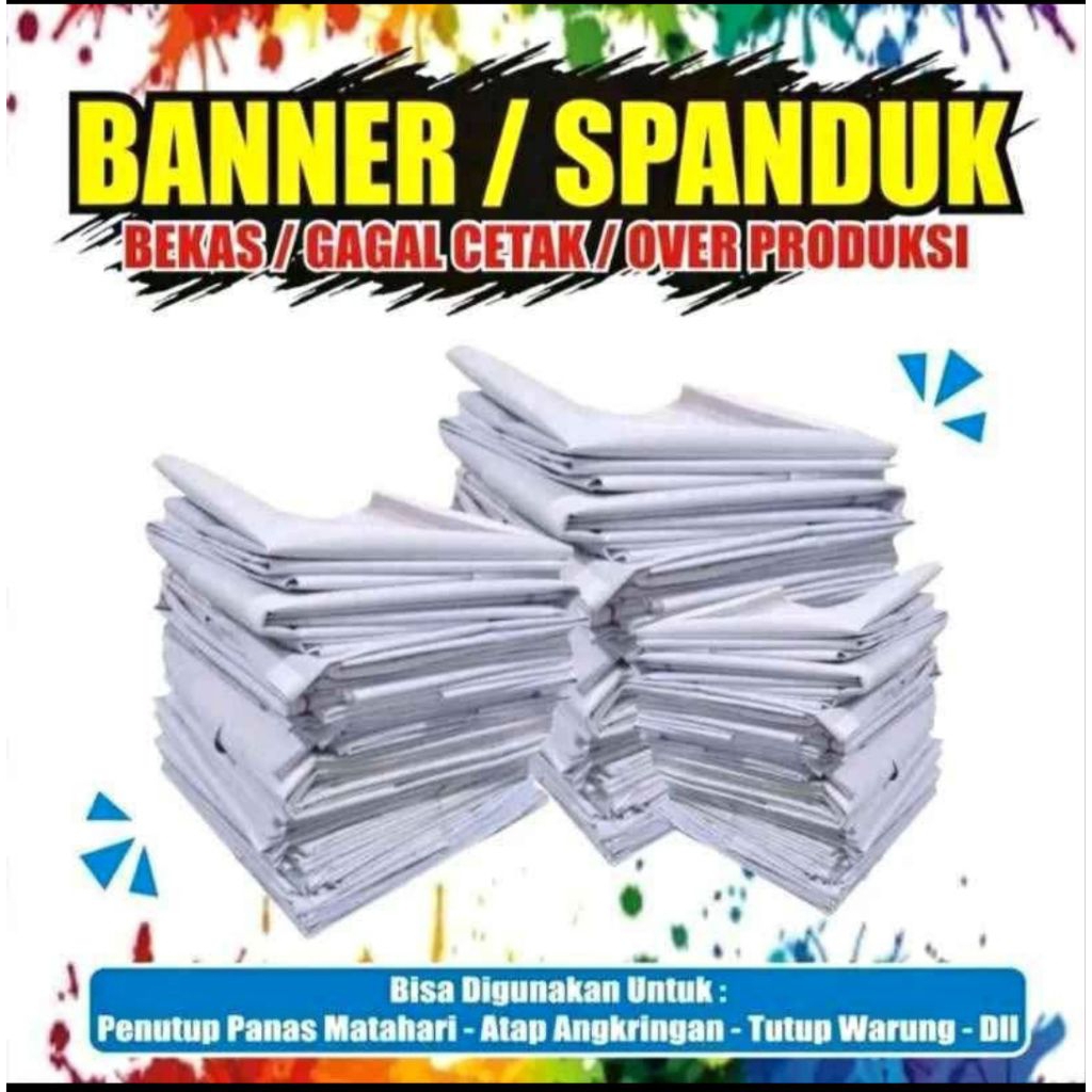 BANNER PUTIH POLOS LEBAR 2 METER