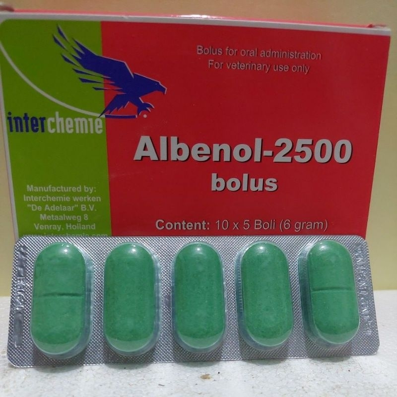 ALBENOL 2500 BLISTER OBAT CACING UNTUK HEWAN BESAR