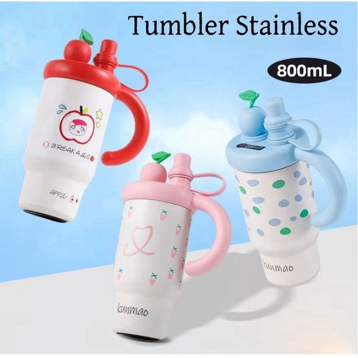 Tumbler Stainless 800ml Anti Bocor / Tumbler Kekinian / Tumbler Lucu