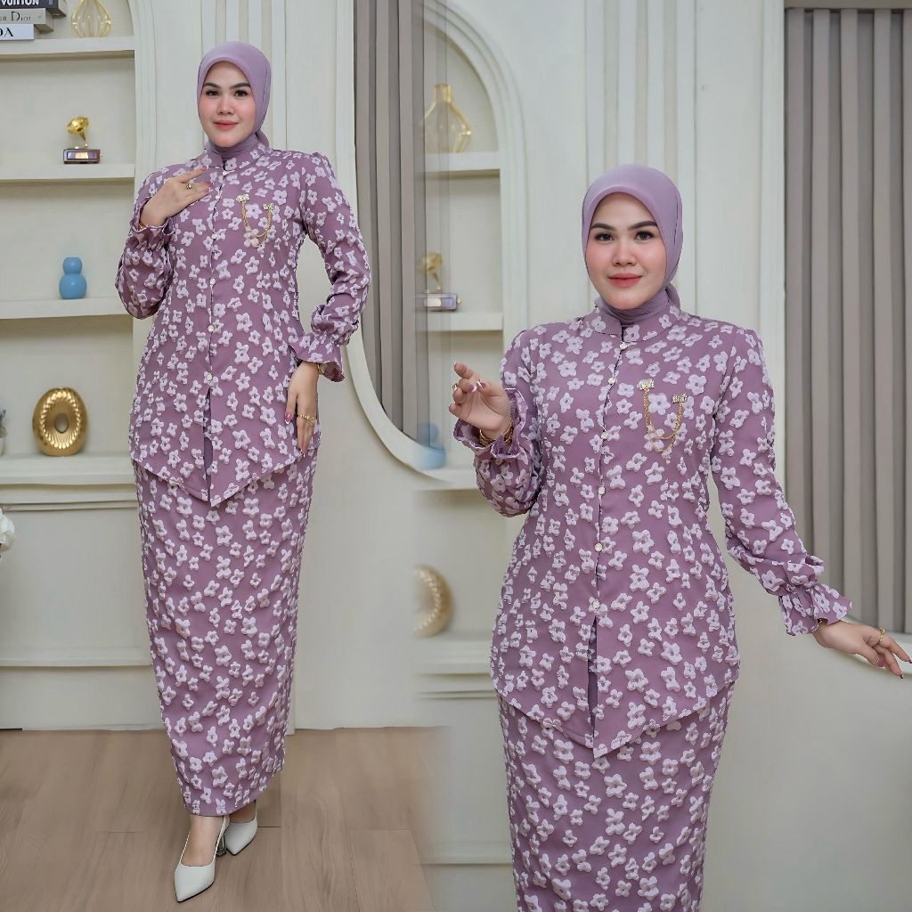 Setelan Kebaya Nurhaliza 2 / Kebaya Pesta / Kebaya Terbaru / Kebaya Kekinian
