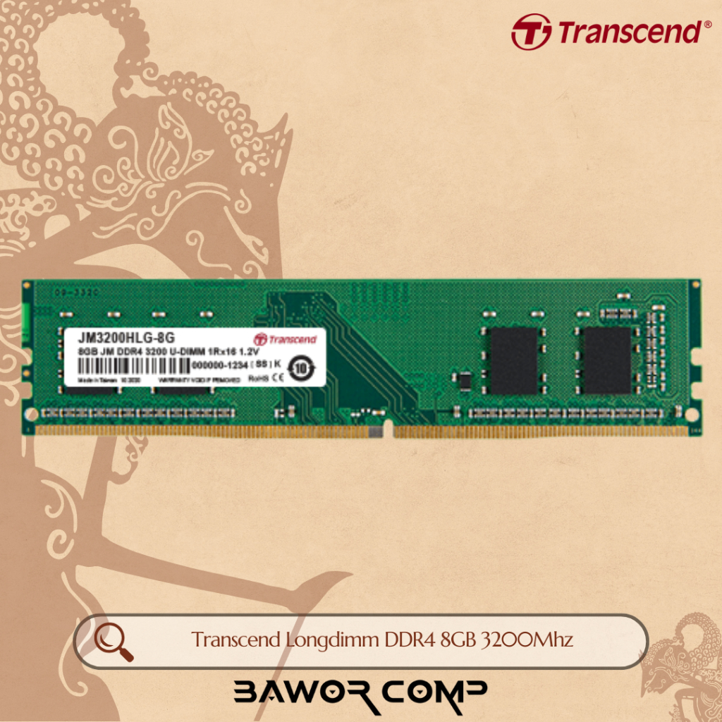 Transcend JetRam Longdimm DDR4 8GB 3200Mhz | Memory Ram JM3200HLB-8G PC 3200