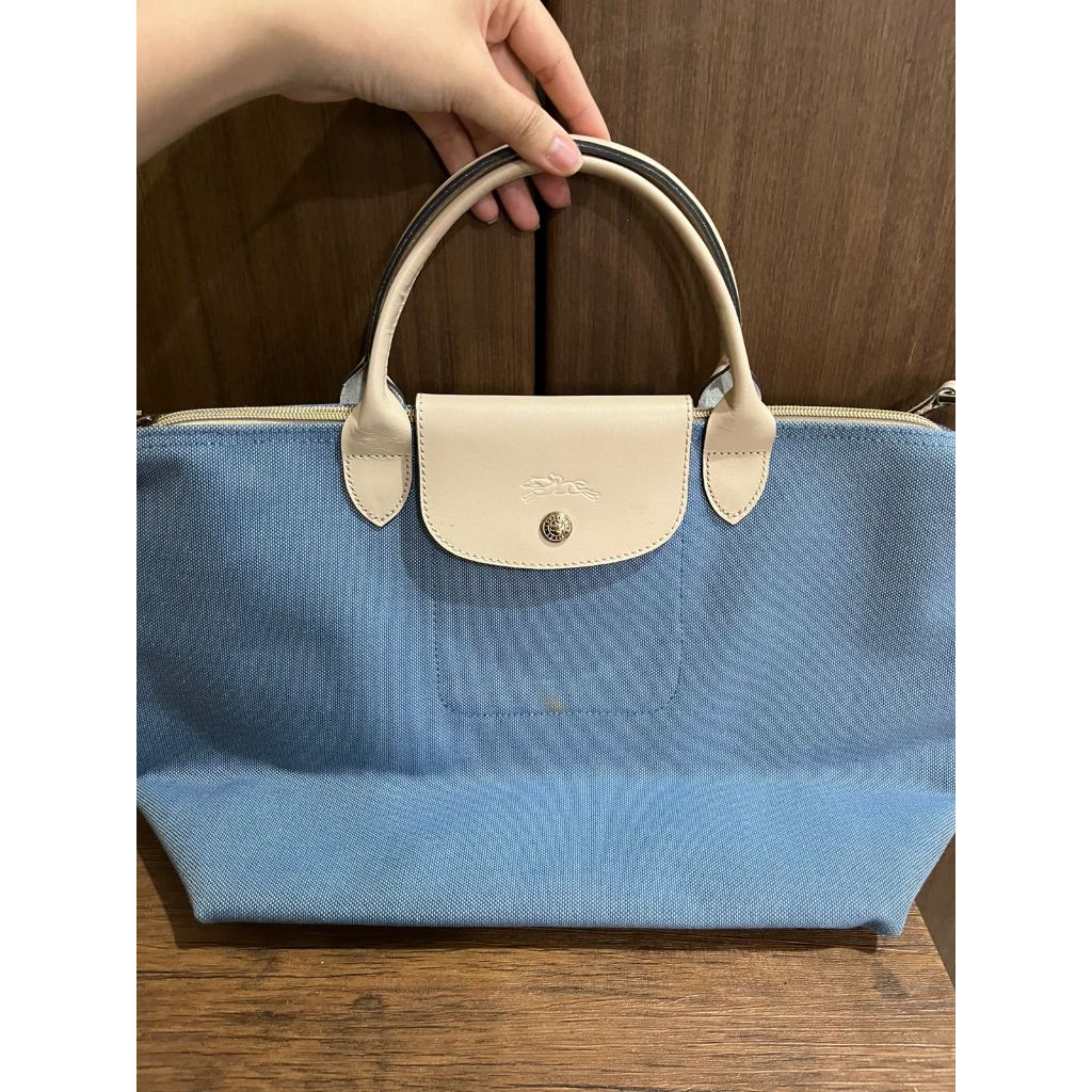 preloved tas wanita biru jeans biru muda