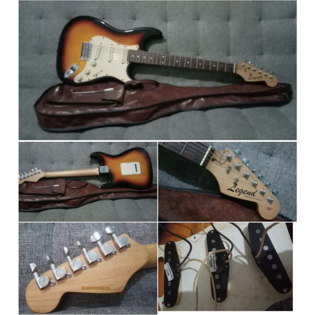 gitar elektrik LEGEND vintage produced by aria pro ii second stratocaster model pickuo gnb vintage