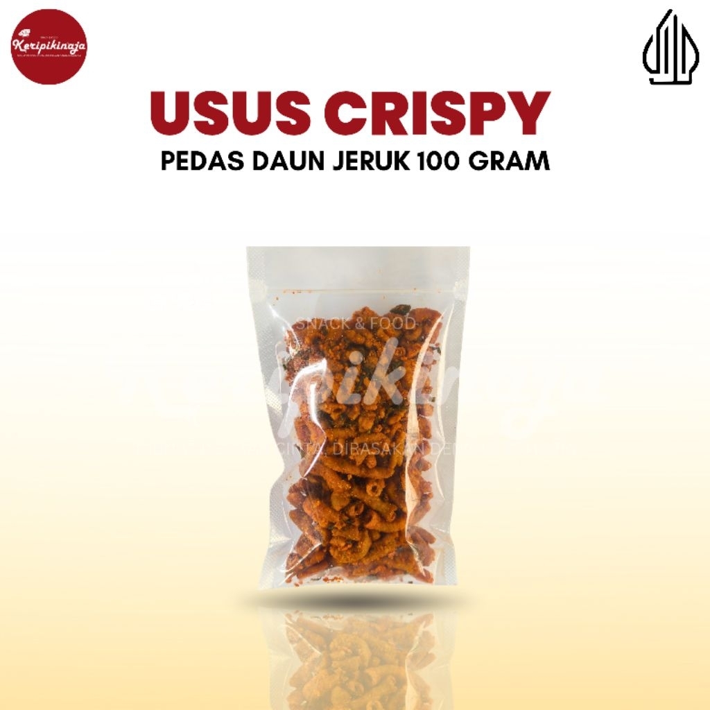 Keripik Usus Ayam Crispy Pedas Daun Jeruk 100 Gram / Usus Crispy Pedas Daun Jeruk