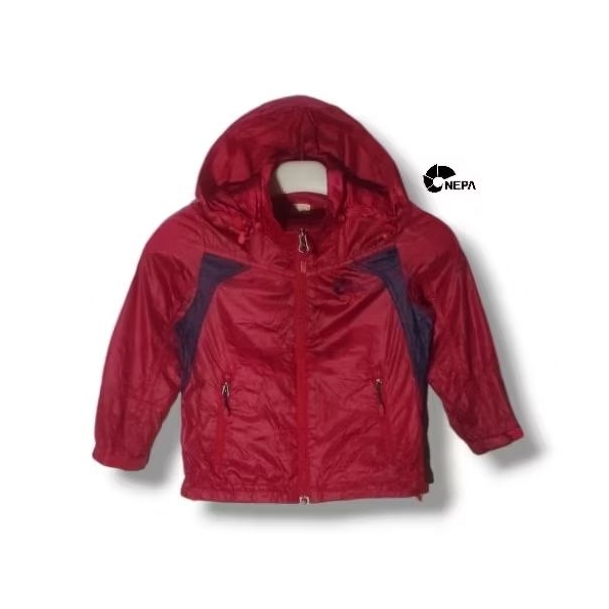 NEPA Kids UV Protect Outdoor Running Pocketable Jacket Red Size tag 110 fit 3-4 years (P40xL37/LD74)