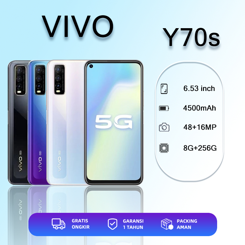 HP VIVO y70s RAM 8 ROM 256GB BATERY 4500mAh 48MP+16MP Garansi 12 BULAN