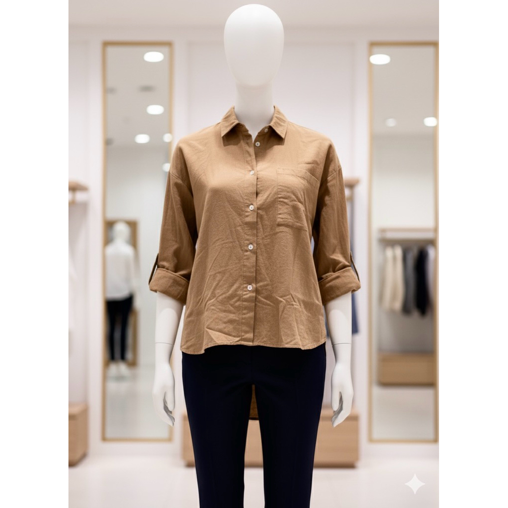 [PL] Kemeja Wanita Polos Casual