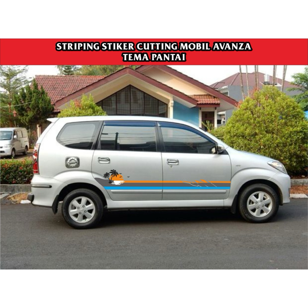 Striping Stiker Cutting Mobil Avanza 2003-2010 Tema Pantai/Striping List Avanza