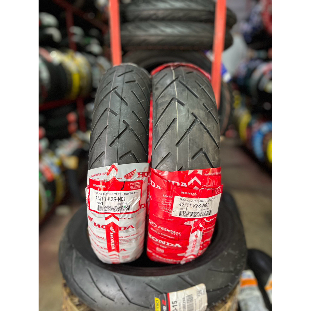 Ban AHM vario160 / pcx150 100/80-14 120/70-14 tubeles ban original vario160 atau pcx150 44711K2SN01 