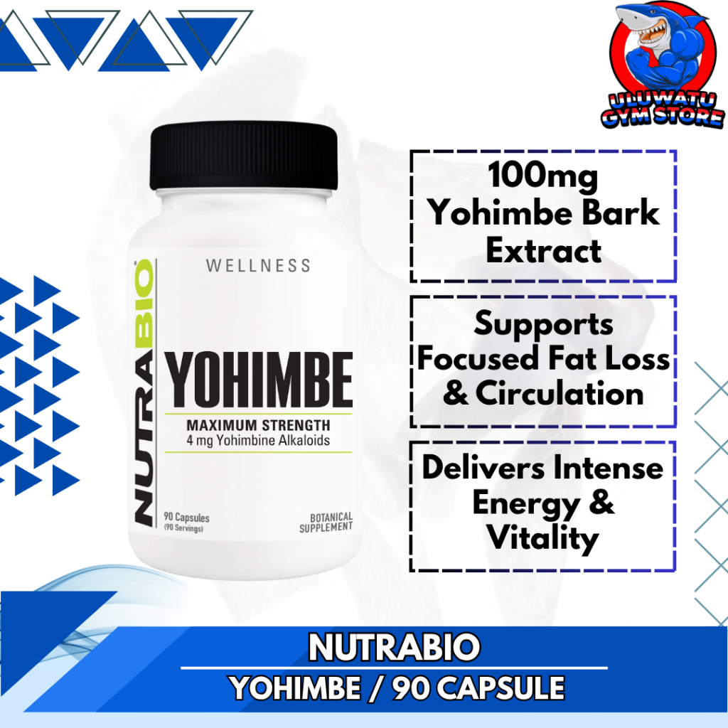 (PROMO) Nutrabio USA YOHIMBE 4mg Maximum Strength 90 Capsules Import - Kapsul Fat Loss Men Vitality