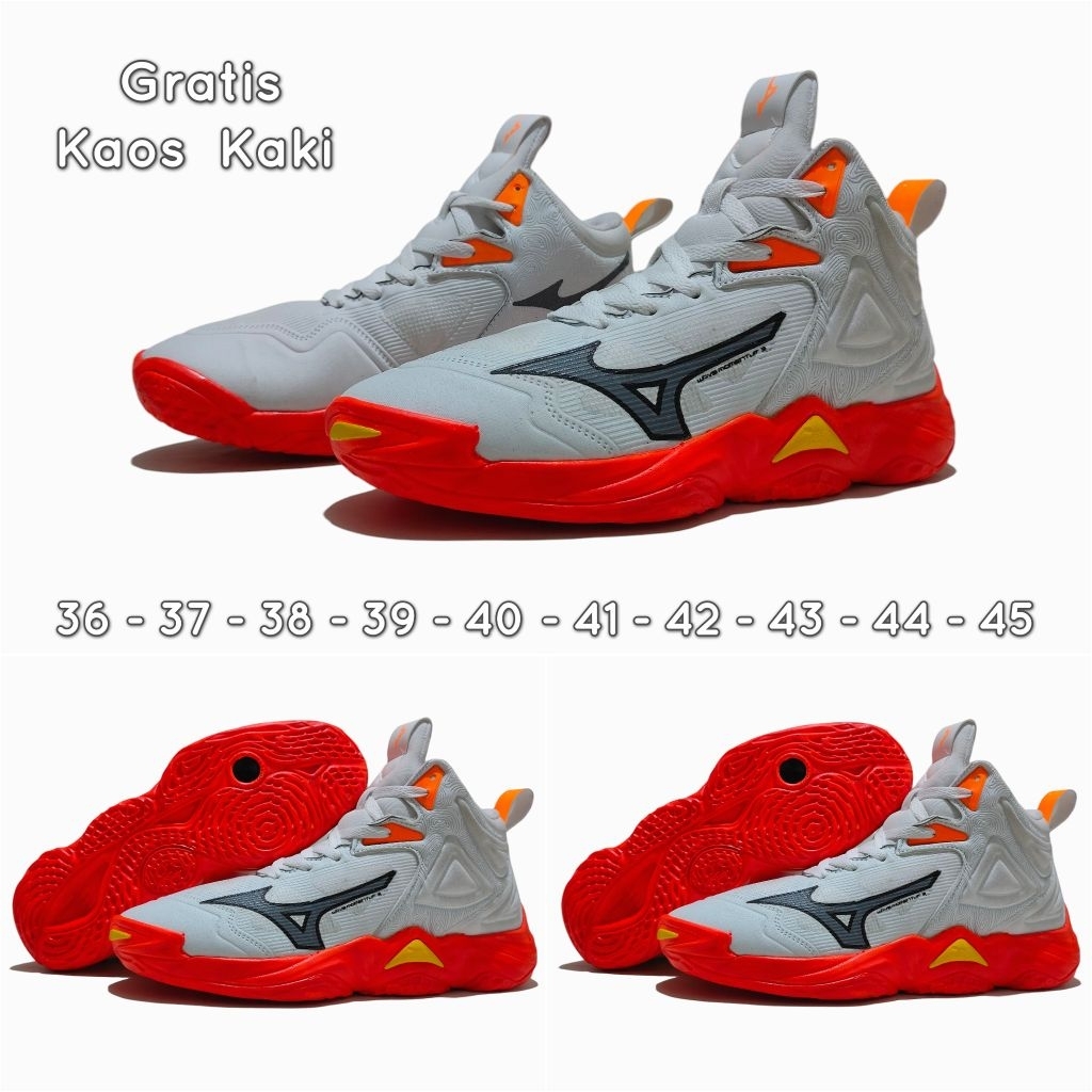 Mizuno Wave Momentum 3 Mid Grade Murah - Sepatu Volly Mizuno Momentum - Sepatu Voli Anak Anak