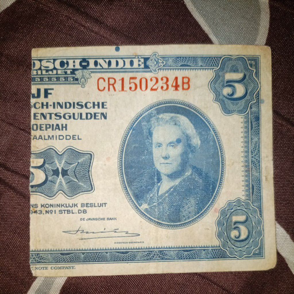 uang Kuno 5 Gulden NICA sanering