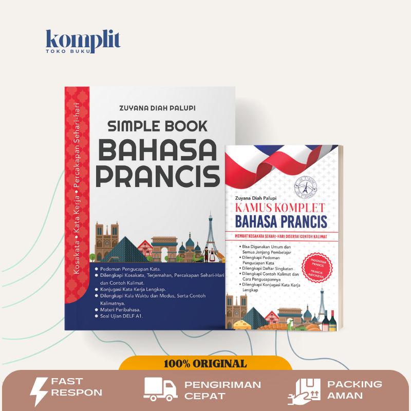 Paket Bahasa Prancis 2 Buku - Simple Book Bahasa Prancis + Kamus Komplet Bahasa Prancis by Terang Se