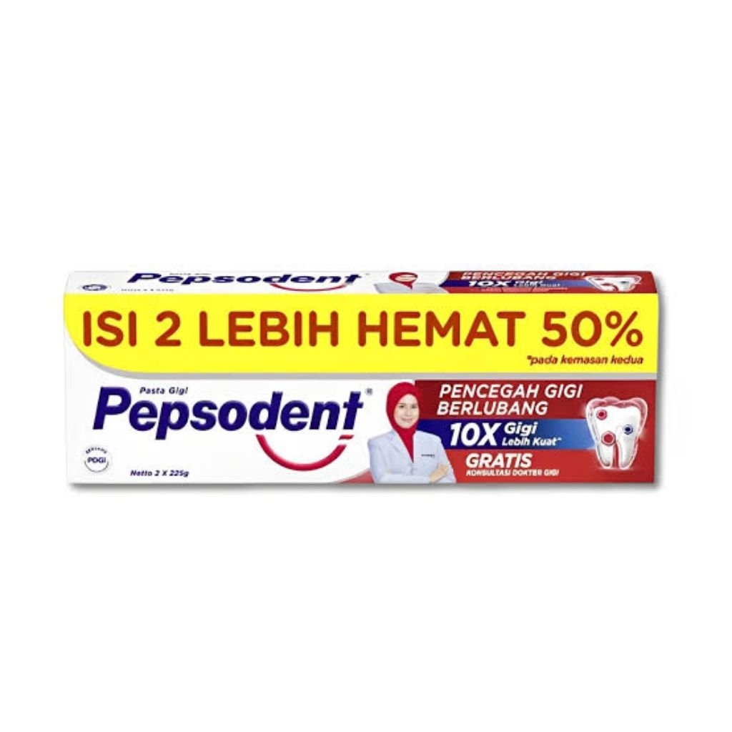 Pepsodent 225 gr isi 2