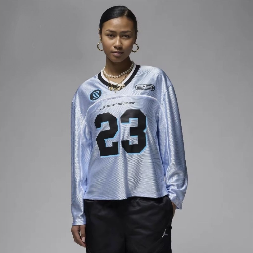 Jordan Kaos Wanita Long-Sleeve Jersey - Hydrogen Blue [HF9459-407]