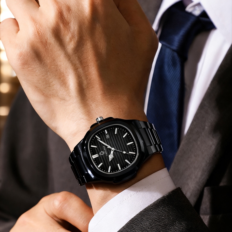 RECOMMENDED JAM TANGAN PRIA 2066 TIMELORD ORIGINAL BERGARANSI WATER RESISTANT HITAM FULL