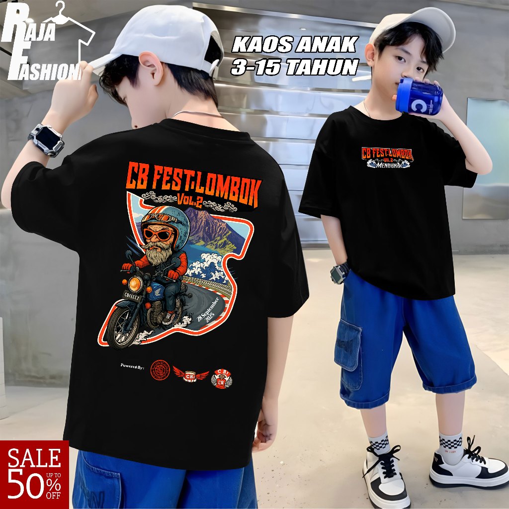 Kaos ANAK Acara CB Lombok Fest Vol 2 Or*ginal