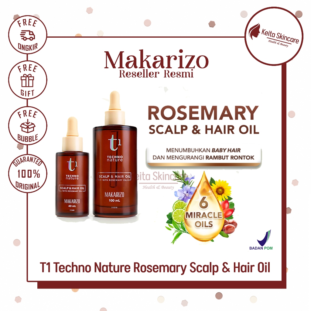 Makarizo T1 Techno Nature Rosemary Scalp & Hair Oil - Rosemary Oil