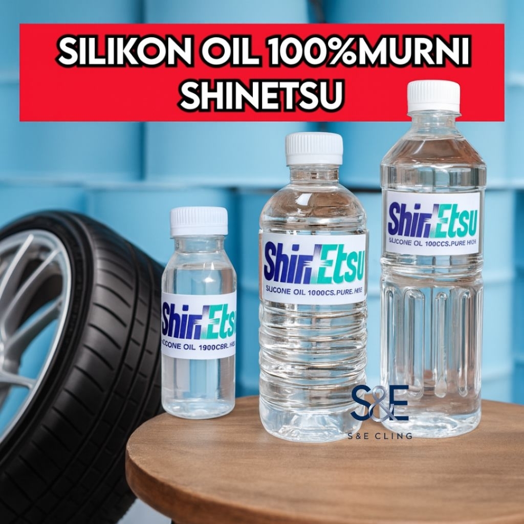 Silikon Oil Murni Shinetsu 1000cps Japan 1kg Biang Silikon Emulsi Semirban Pengkilap Bodi Minyak Pel