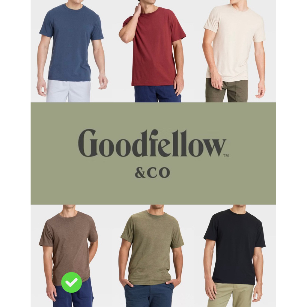 GOODFELLOW & Co BROWN T-shirt Polos Unisex Original Atasan Kaos Lengan Pendek