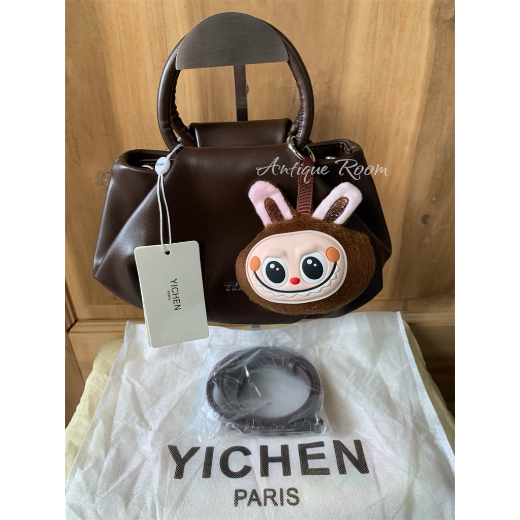 SALE YICHEN DUMPLING LBUBU BROWN SLING HAND BAG WITH BOX NEW