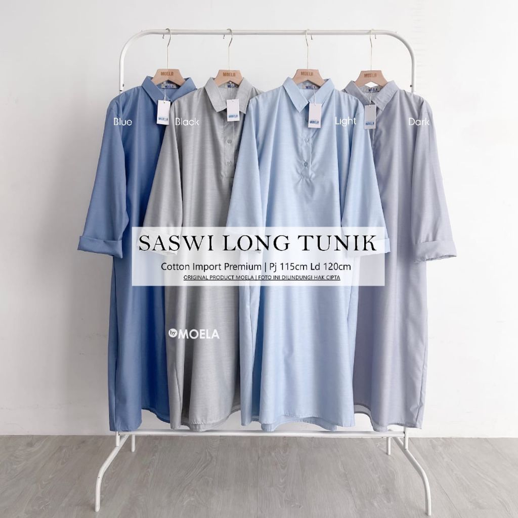 Moela Berlabel Saswi Midi Dress Gamis Jumbo Allsize Busui Premium Catton Rayon Original