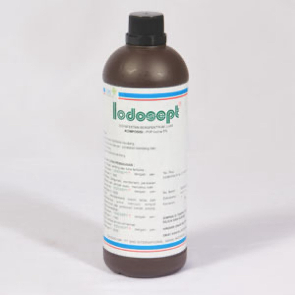 IODOSEPT DESINFEKTAN KANDANG PETERNAKAN UNGGAS DAN PEKERJA KEMASAN 1LITER SEGEL EXP 2028
