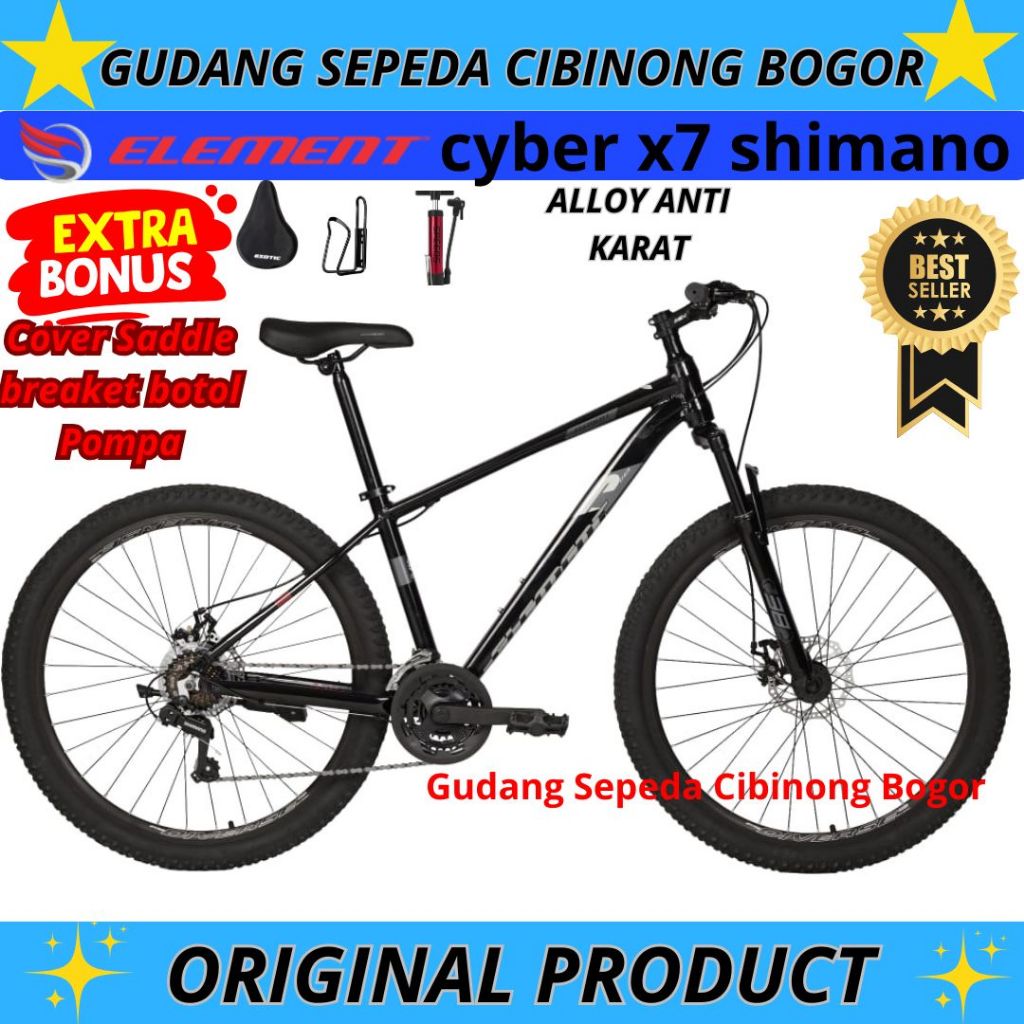 Sepeda Gunung MTB 27,5 ELement CYBER X7 ALLOY SHIMANO