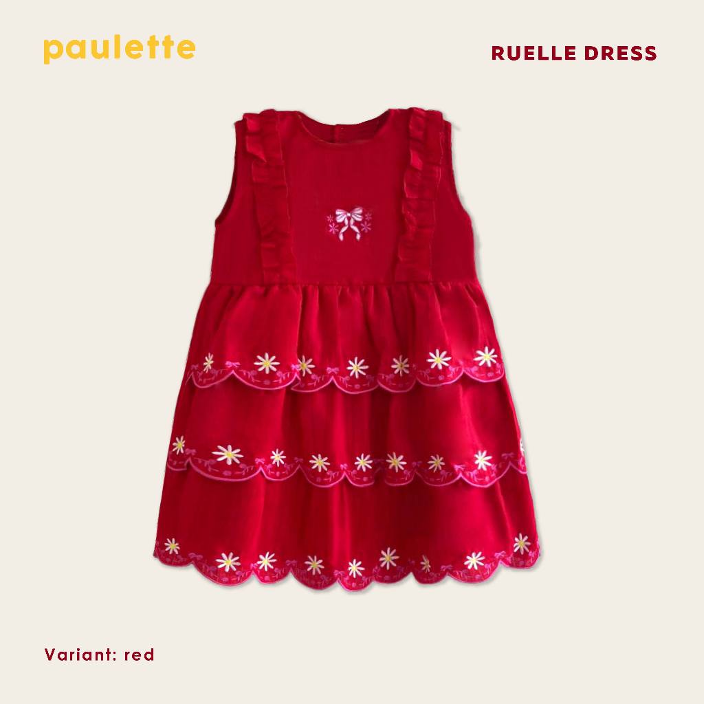 Paulette Kids Ruelle Dress Natal Anak Perempuan