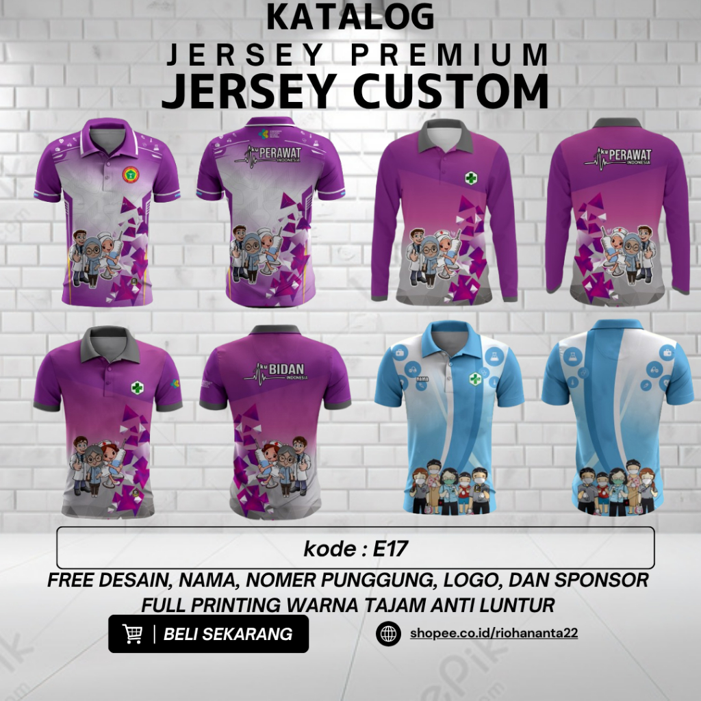 Kaos dokter perawat bidan puskesmas  | JERSEY PREMIUM | FREE CUSTOM DESAIN