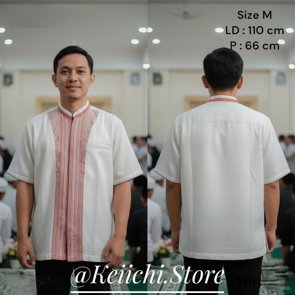 Baju Koko Pria - Kencana Bordir | Baju Muslim Size M