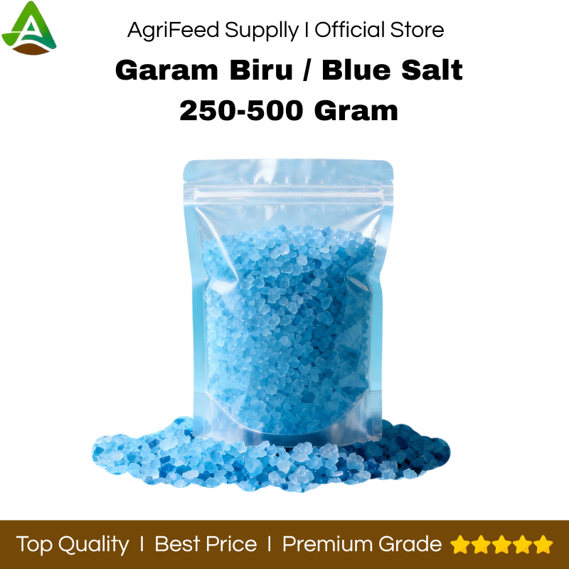 Garam Ikan Biru Premium Aquarium 250/500 Gr -Garam Biru Ikan Cupang dan Ikan Koi  250/500 Gram - Gar