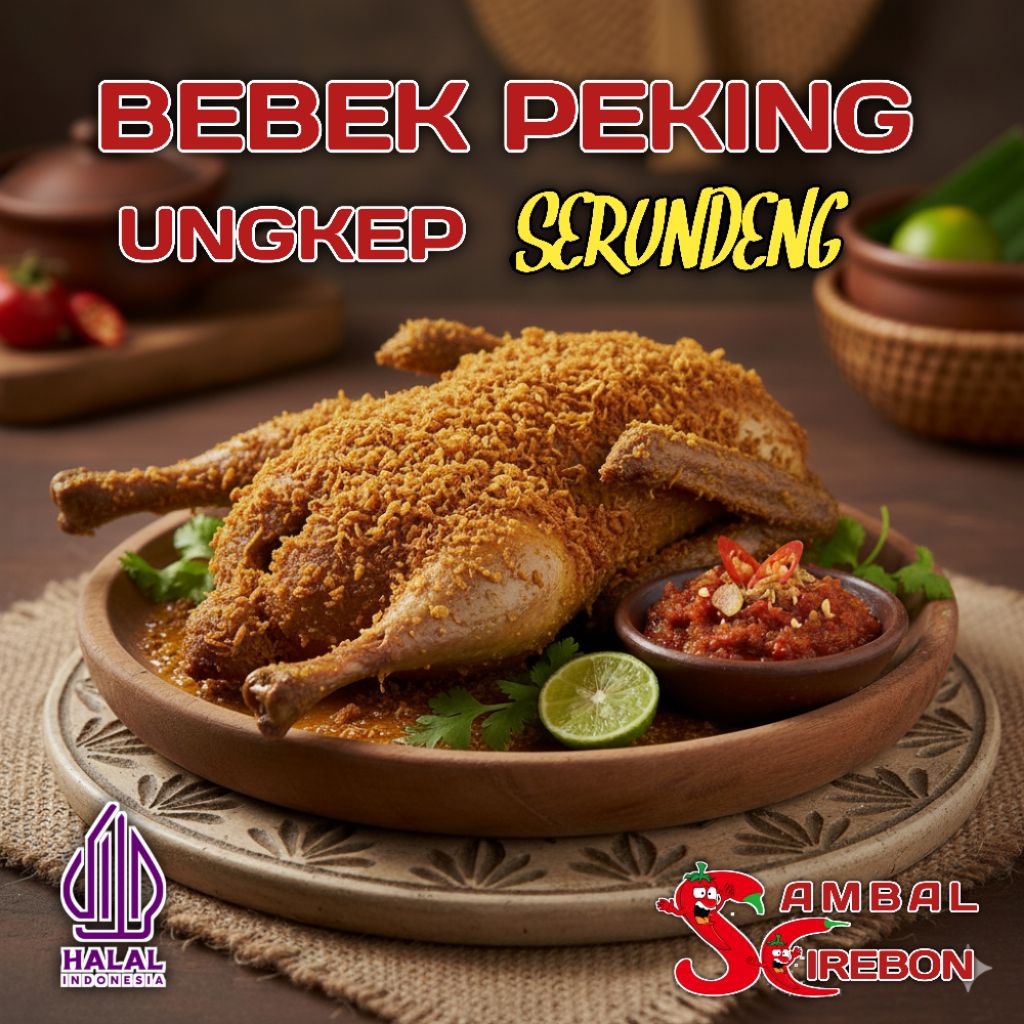 BEBEK PEKING UNGKEP SERUNDENG frozen GRATIS SAMBAL khas cirebon