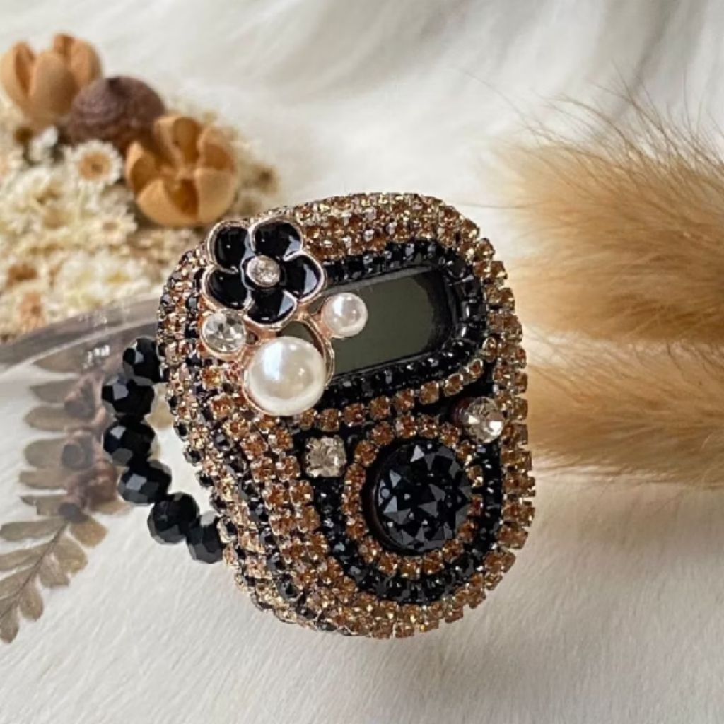 LED ALARM Tasbih Digital Cantik Swarovski Premium