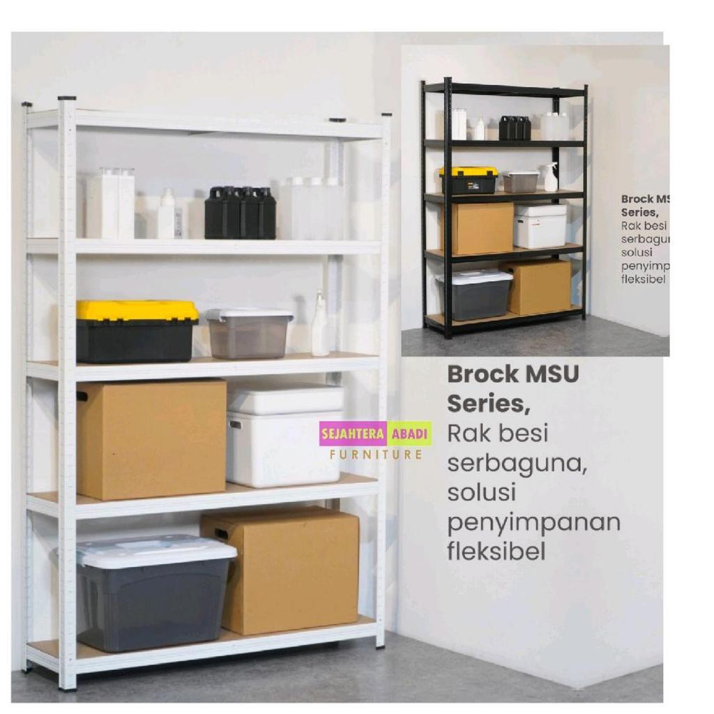 Prodesign rak besi rak susun 4 shelves BROCK MSU 120x180 metropolis pirasi rak susun serbaguna rak s
