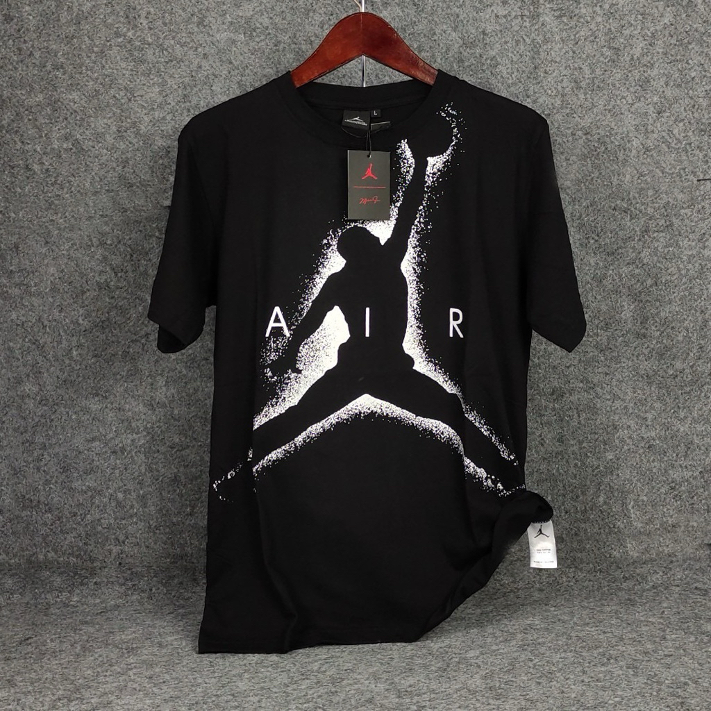 Tshirt Air Jordan Bahan Katun Kombet 30s Full tag lable washing Baju Kaos Pria wanita lengan pendek