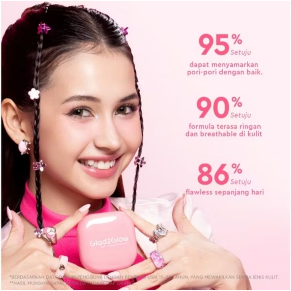 g2g perfect blurring powder foudation 8.5g bedak padat tampa box(dus)