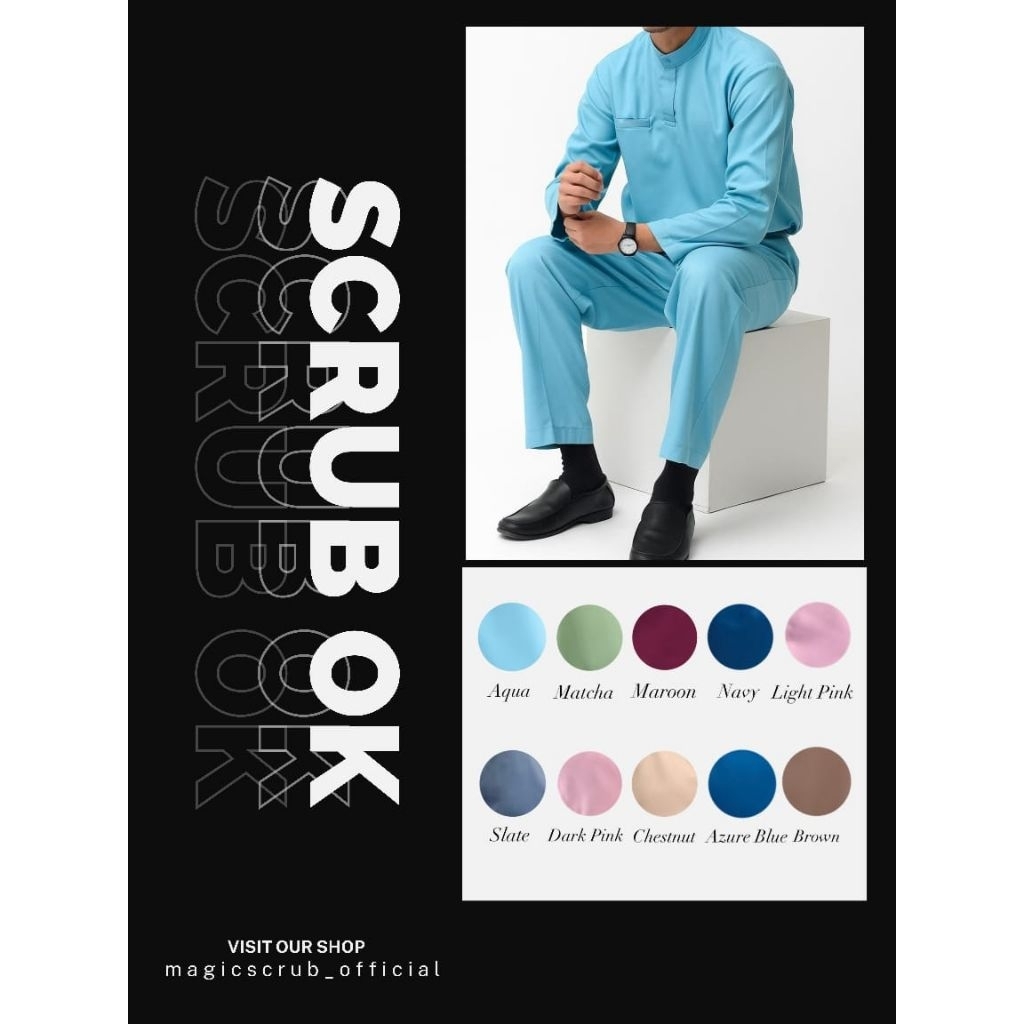 MGCS - Scrub Mandrin Style Long Sleeve