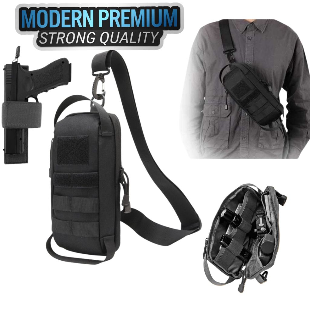 Tas Hand Gun / Tas Pistol Tactical | Gun Bag Softcase | Range Bag Premium Outdoor slingbag/pistol ca