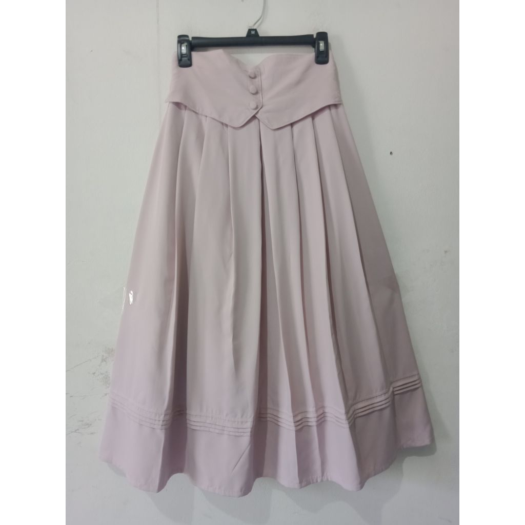 (Nala Skirt) - Rok Panjang Wanita Aksen Obi Belt Axes Femme