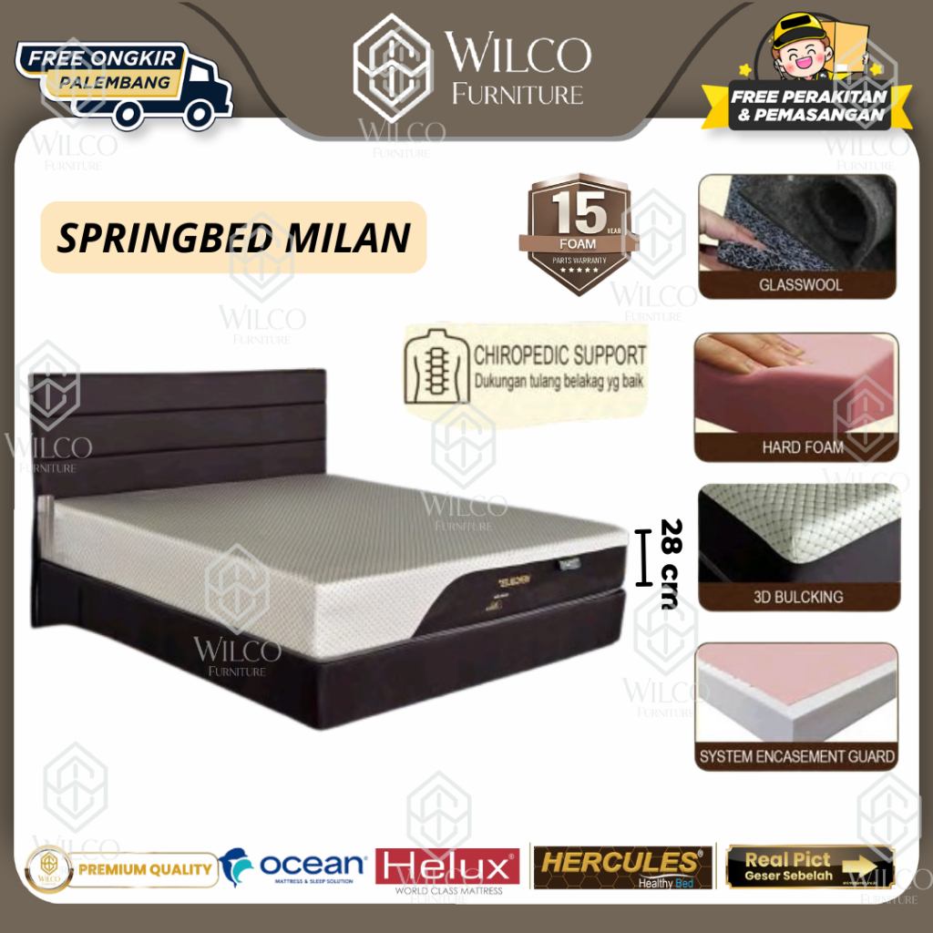 Springbed Milan Chiropedic Support | Kasur Hercules Healthy Bed | Matras Dukungan Kesehatan Tulang B