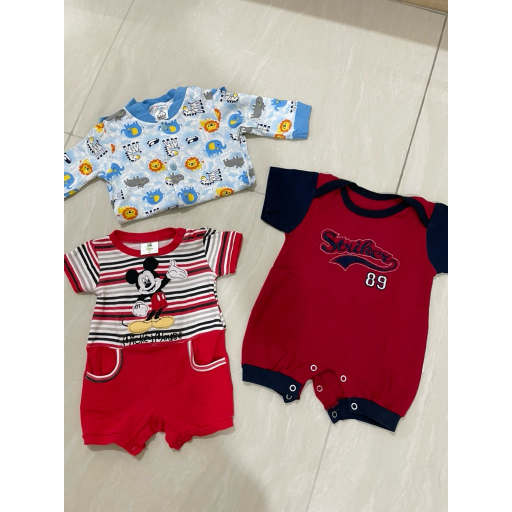 3 PCS JUMPER NEWBORN BABY / BAJU KODOK BAYI NEWBORN / BAJU NEWBORN PRELOVED / BAJU NATAL CHRISTMAS N