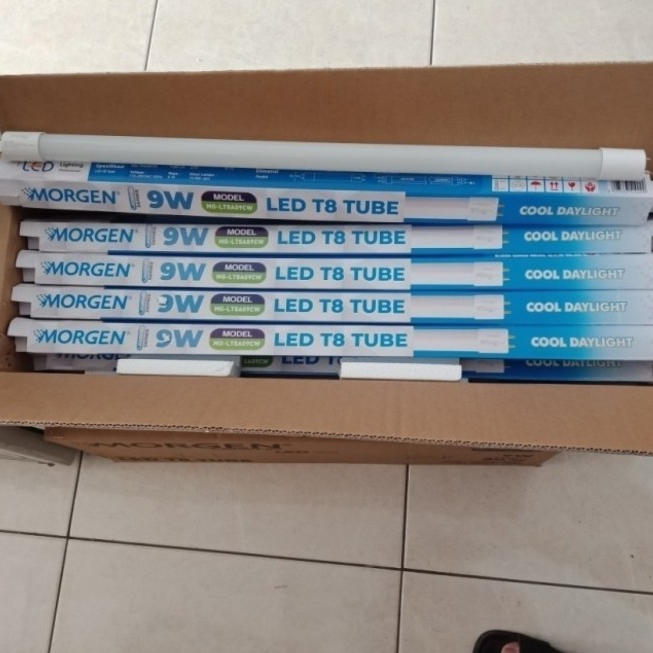 Morgen TL T8 Led 9 Watt 60cm Warna Putih 1100Lumen T8 Morgen Legend