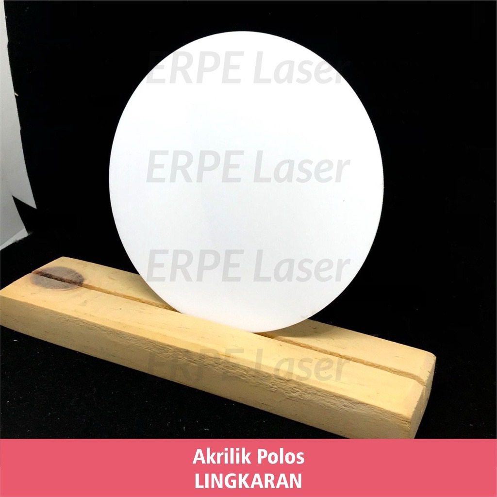 Akrilik Lingkaran Bulat 22cm 25cm 30cm | Akrilik Putih Solid