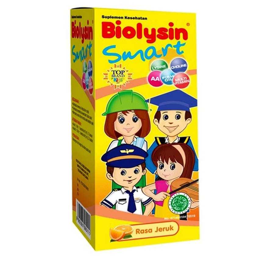 Sirup Biolysin Smart Multivitamin Otak Anak Biolisin Rasa Jeruk 100ml