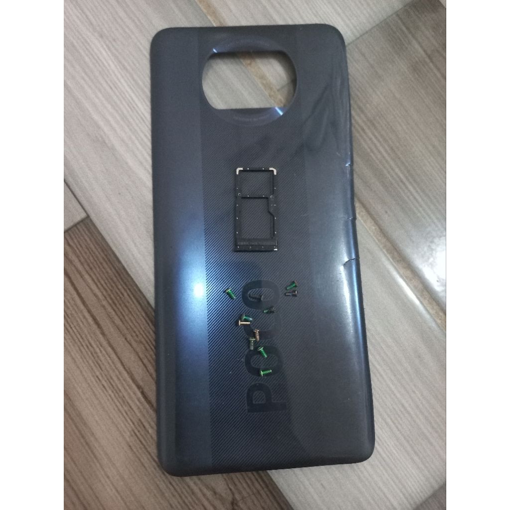 tutup simtray dan baud poco x3 pro ori copotan hp baca deskripsi