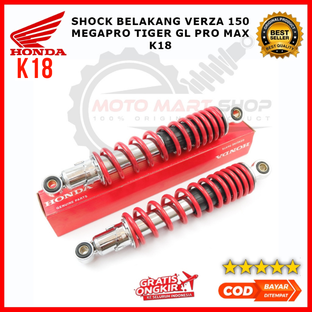 Shock Belakang Verza Ori / Shockbreaker Verza / Sok Belakang Honda Verza 150 Ori Premium - K18