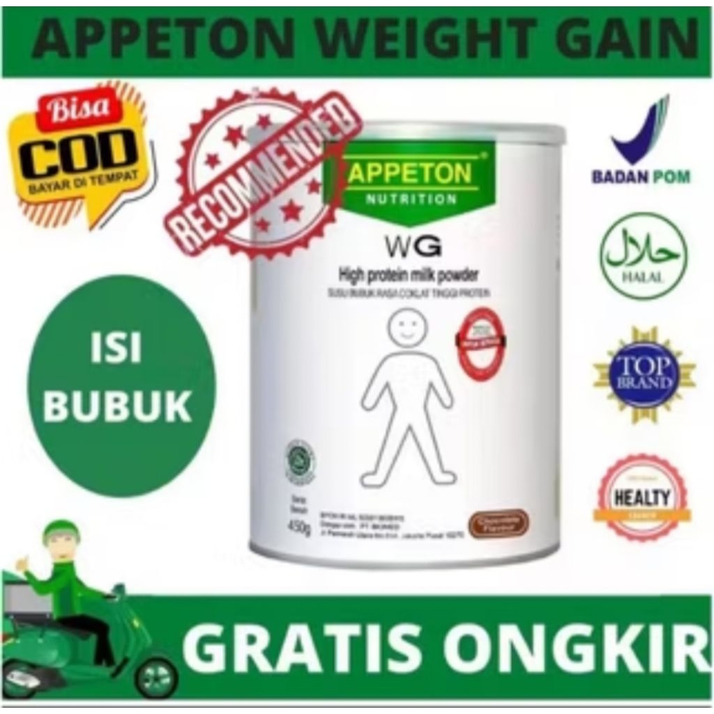 TERLARIS Appeton Weight Gain Adult isi 200gr Susu Penambah Berat Badan Anak dan Dewasa