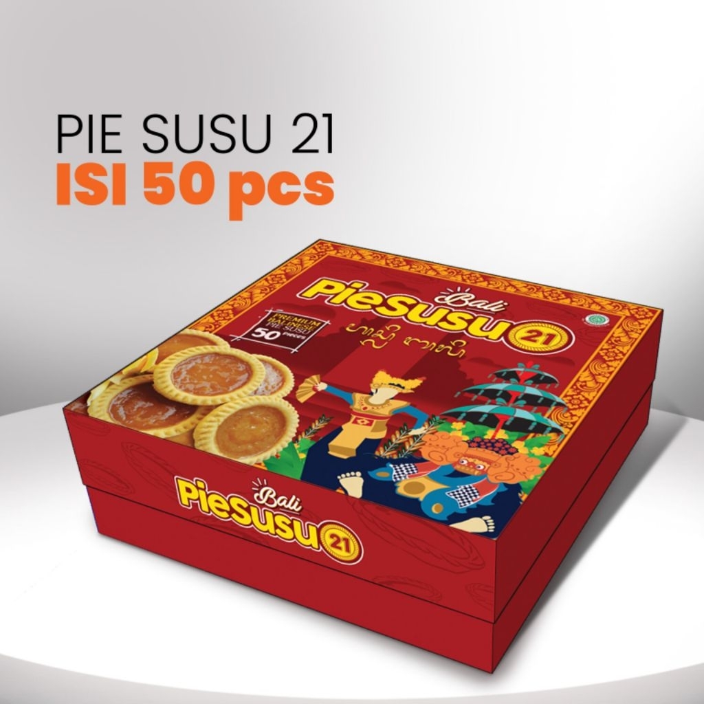 PIE SUSU 21 - PIE SUSU KEMASAN BESAR ISI 50PCS  OLEH-OLEH KHAS BALI ENAK LEZAT HALAL